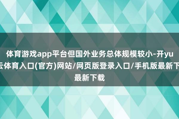 体育游戏app平台但国外业务总体规模较小-开yun云体育入口(官方)网站/网页版登录入口/手机版最新下载