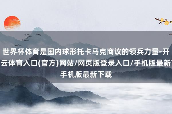 世界杯体育是国内球形托卡马克商议的领兵力量-开yun云体育入口(官方)网站/网页版登录入口/手机版最新下载