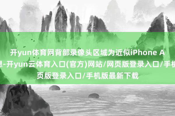 开yun体育网背部录像头区域为近似iPhone Air的隆起瞎想-开yun云体育入口(官方)网站/网页版登录入口/手机版最新下载