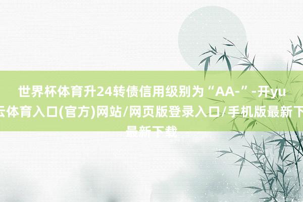 世界杯体育升24转债信用级别为“AA-”-开yun云体育入口(官方)网站/网页版登录入口/手机版最新下载