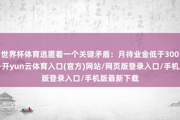 世界杯体育逃匿着一个关键矛盾:月待业金低于3000元的群体-开yun云体育入口(官方)网站/网页版登录入口/手机版最新下载
