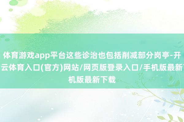 体育游戏app平台这些诊治也包括削减部分岗亭-开yun云体育入口(官方)网站/网页版登录入口/手机版最新下载