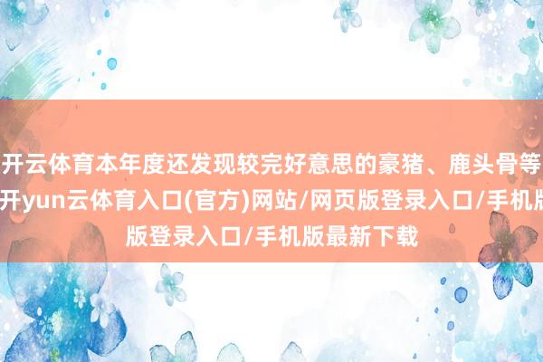 开云体育本年度还发现较完好意思的豪猪、鹿头骨等动升天石-开yun云体育入口(官方)网站/网页版登录入口/手机版最新下载