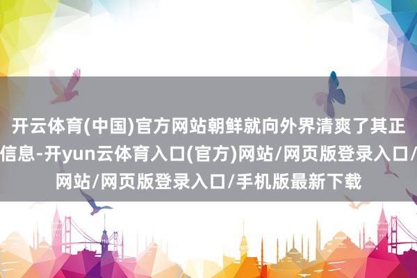开云体育(中国)官方网站朝鲜就向外界清爽了其正在发展核潜艇的信息-开yun云体育入口(官方)网站/网页版登录入口/手机版最新下载
